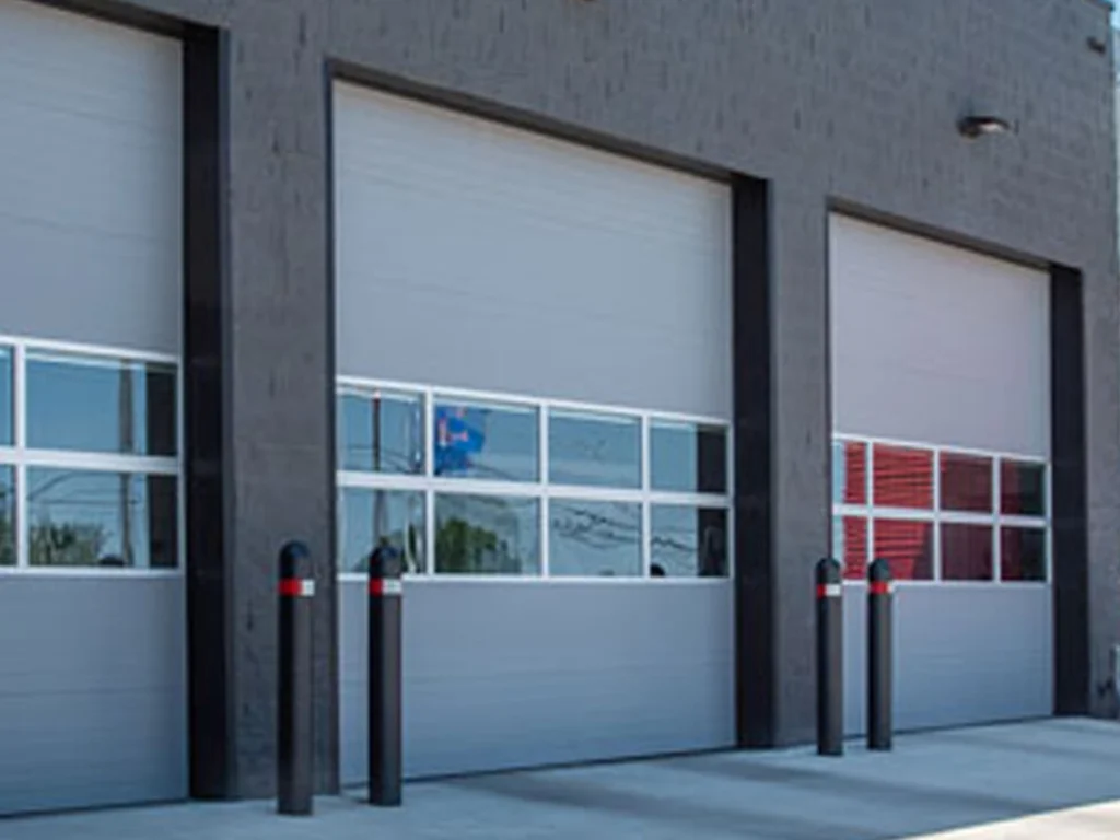 Modern commercial garage doors enhancing Franklin business security and curb appeal