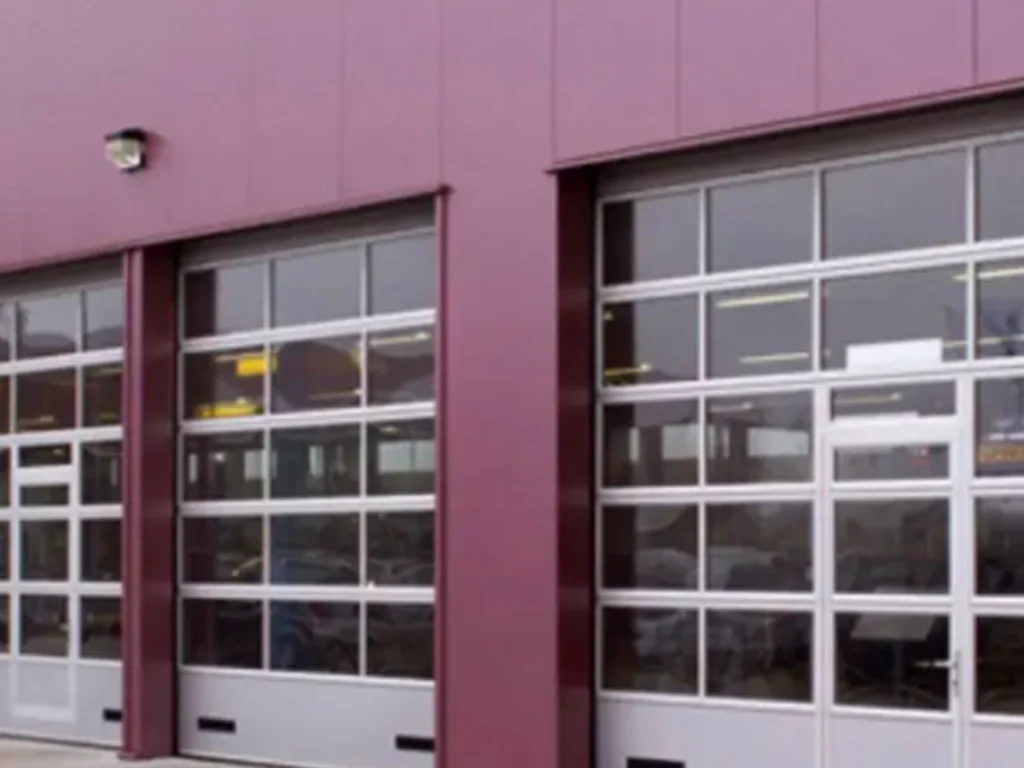 Franklin commercial garage door being professionally upgraded by Everlast Garage Doors