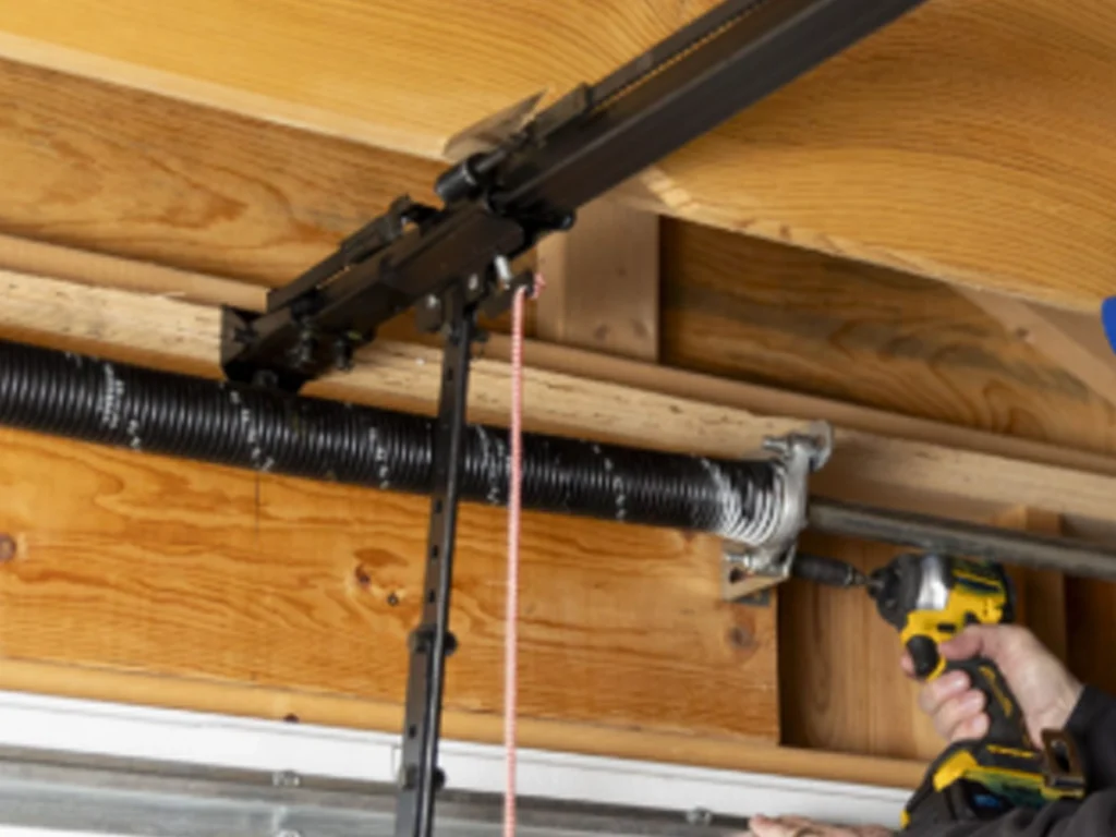 Emergency technician performing urgent repairs in minutes by Everlast Garage Doors in Franklin