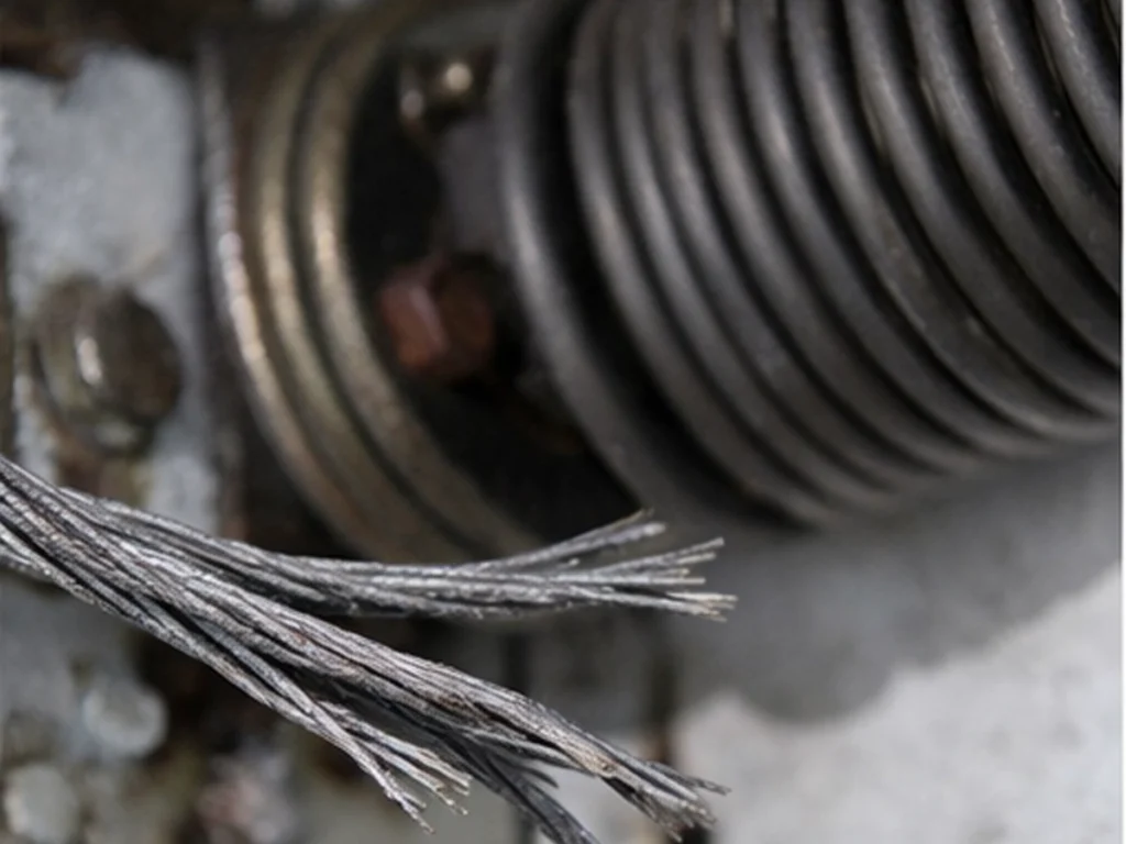 Franklin home with a garage door showing warning signs needing immediate repairs