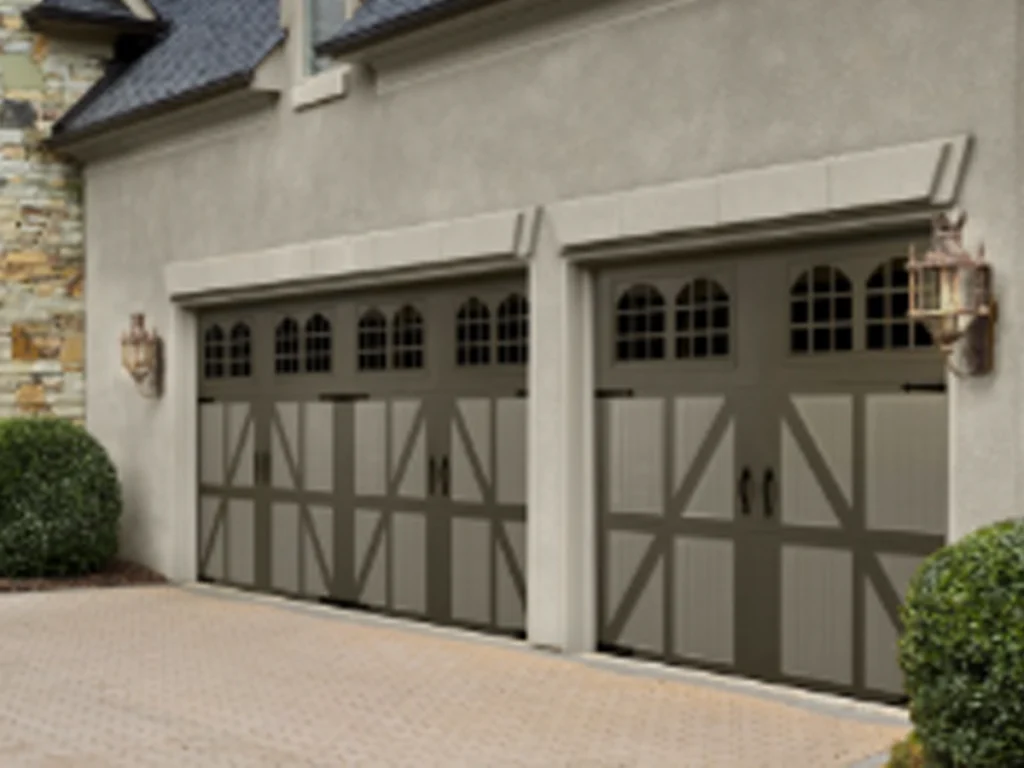 Garage Door Custom Design in Franklin TN on a modern home front
