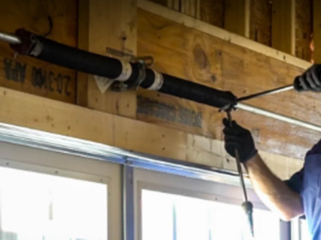 Garage door installation maintenance check on a residential door in Franklin TN