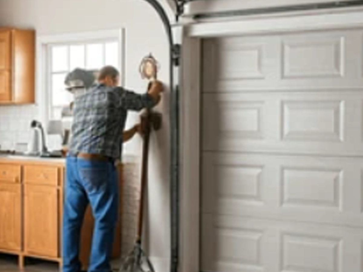 Garage Door Repairs Everlast Garage Doors Explains with a trained technician checking springs, tracks, rollers, and opener safety