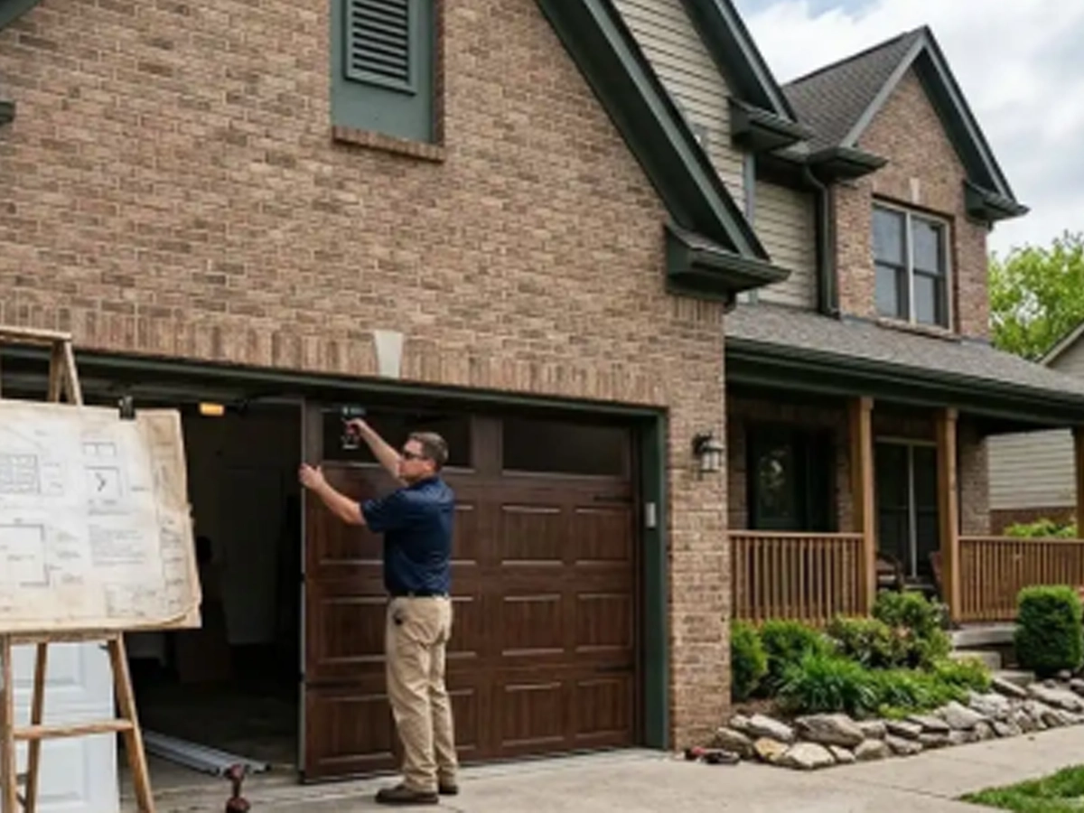 Garage Door Replacement Franklin TN new high quality garage door installed on a home