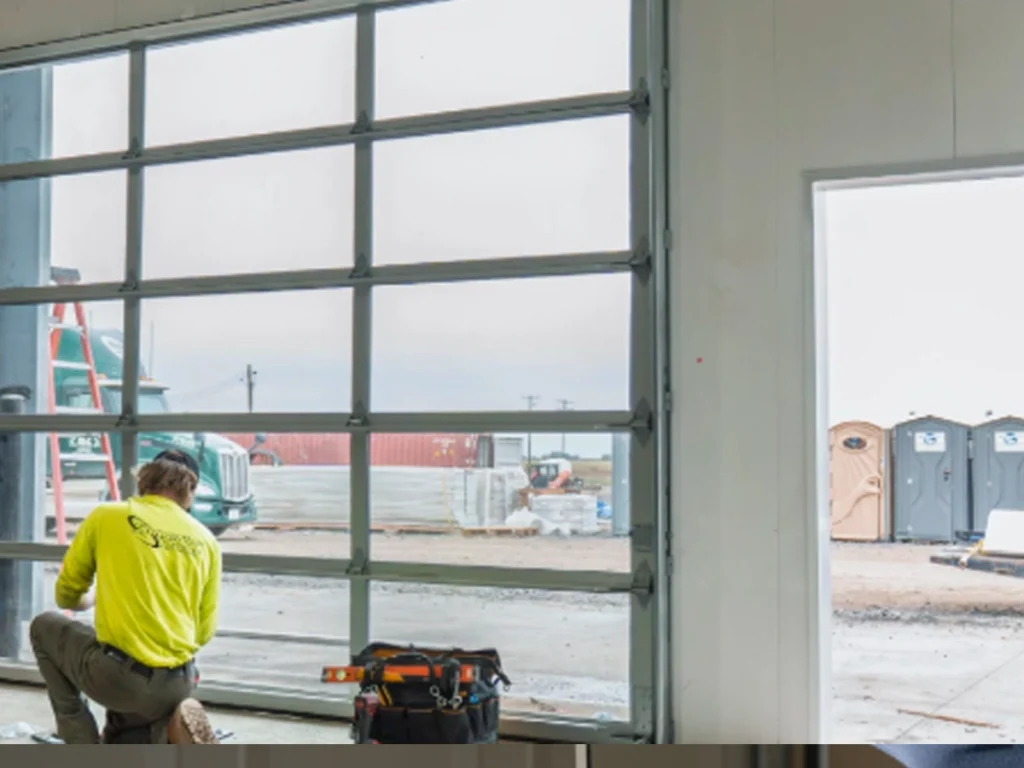 Commercial garage door installation cost review with maintenance planning for a Franklin business