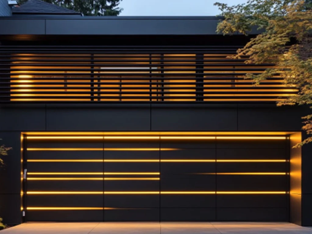 Garage Door Custom Design Franklin modern garage door with smart access windows and secure opener features