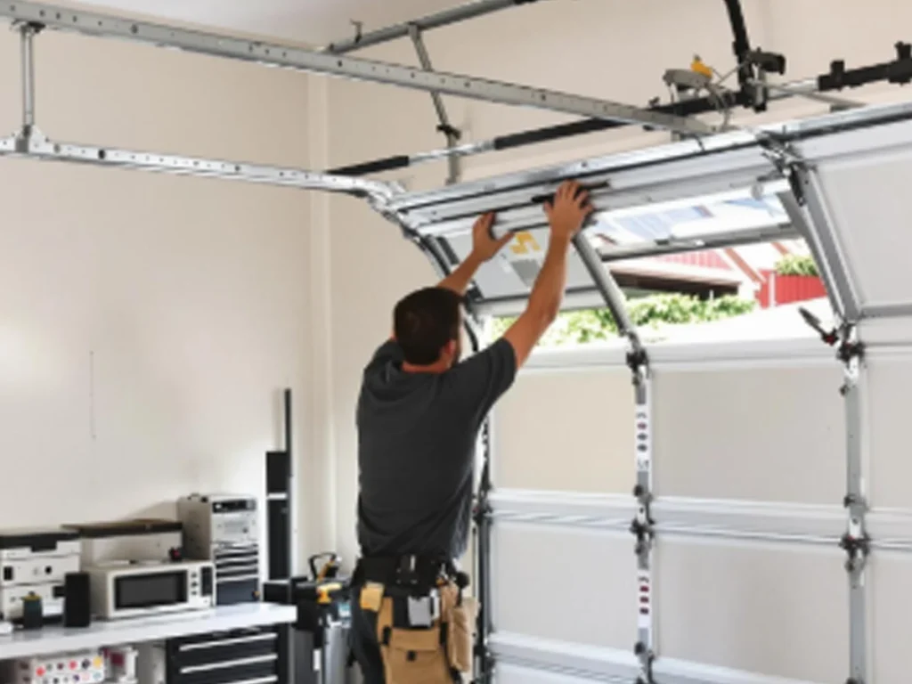 Garage Door Replacement for New Construction in Franklin TN with a clean new garage door on a modern home