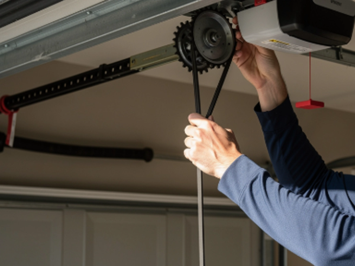 Faster residential garage door repair technician using innovative diagnostic tools in Franklin TN