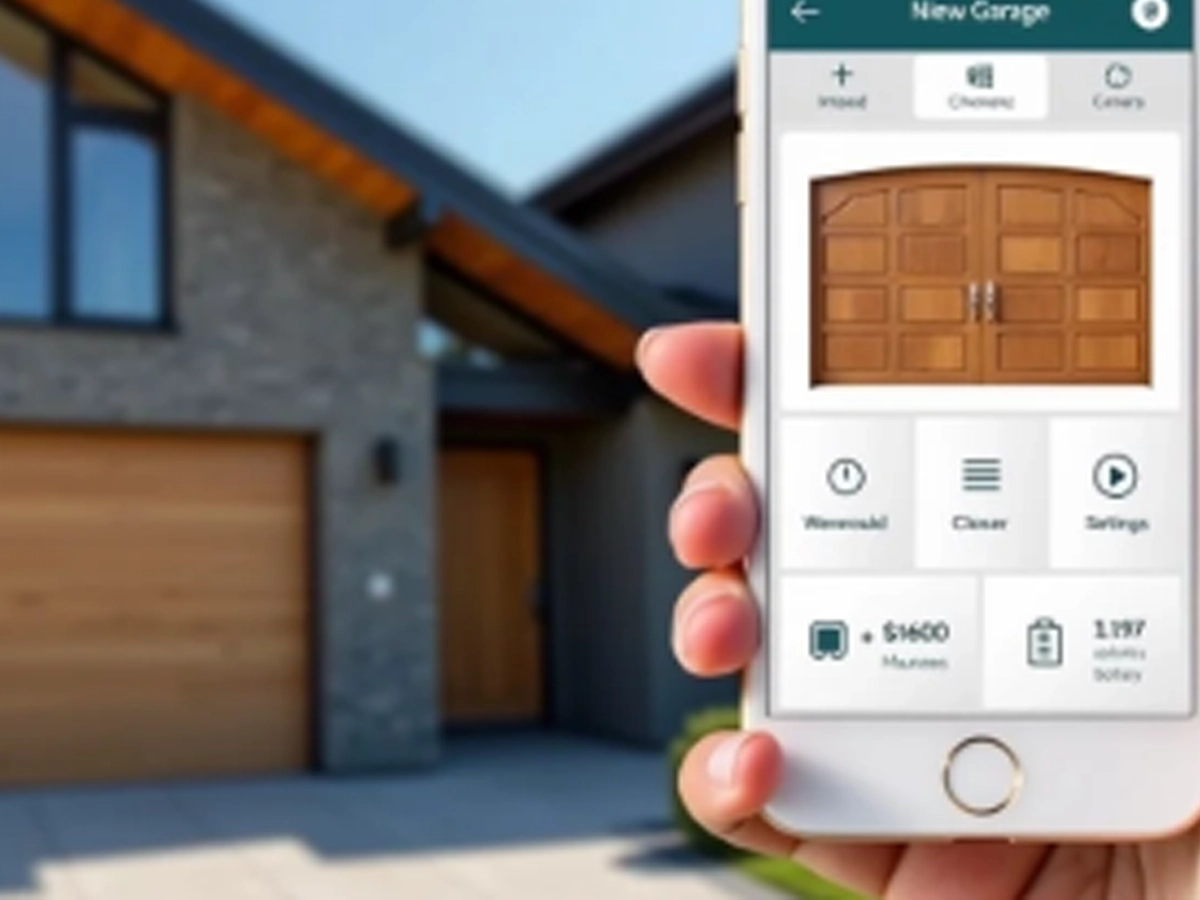 AI and IoT garage door automation system with smart sensors and mobile controls in a modern Franklin home