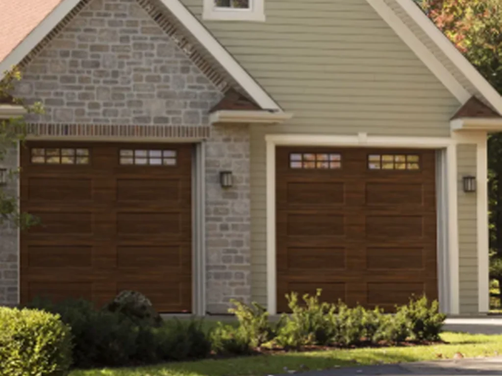 Single vs. double garage doors shown on Franklin homes to compare width, parking access, style, and installation needs